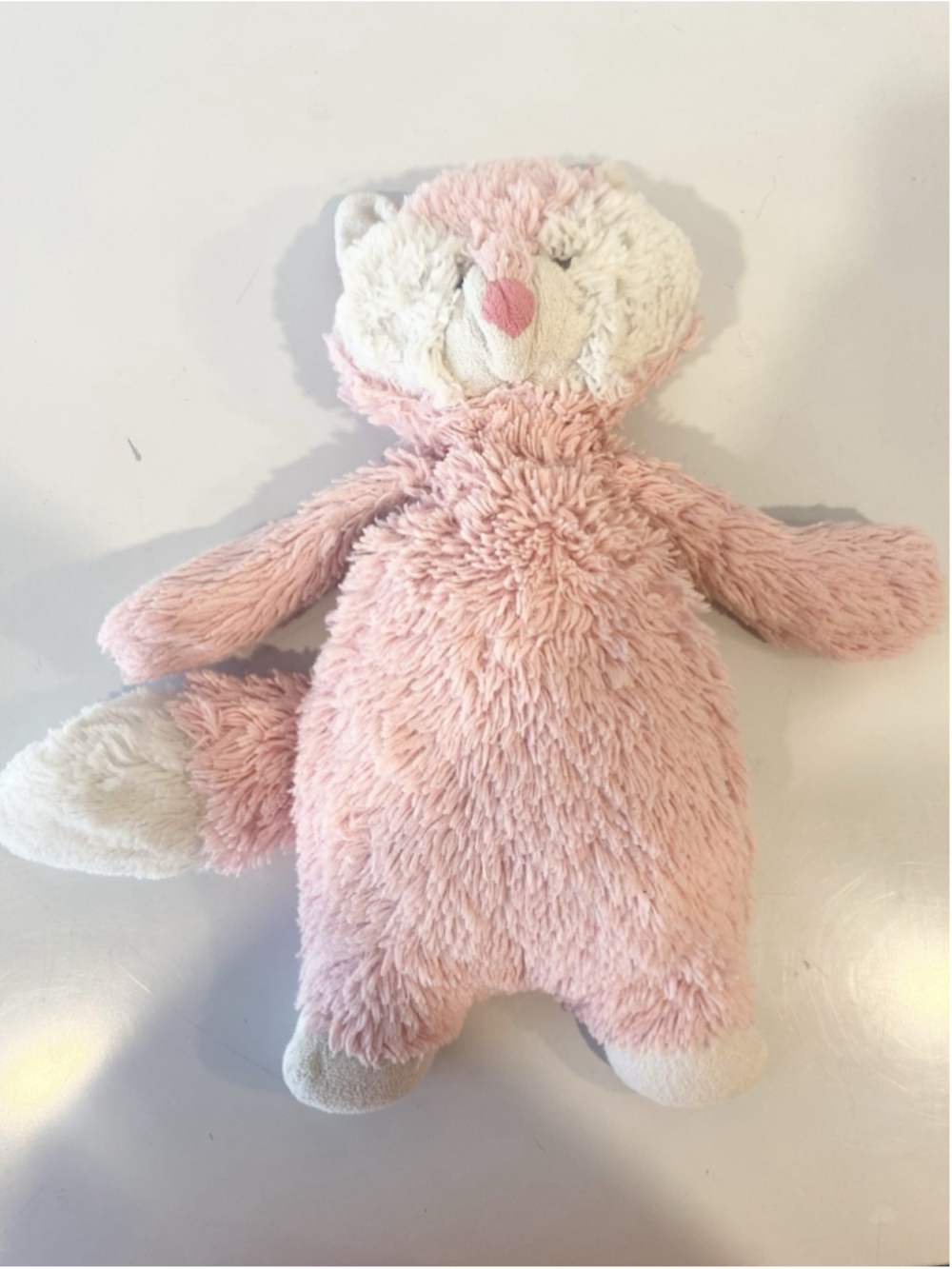 Baby Ganz Finley Fox Pink Plush Stuffed Animal White Tail Lovey Companion Toy